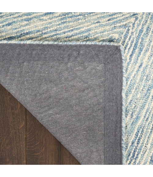 DKNY Pure Angles Ivory Blue ANG01 4 ft. X 6 ft. Rect. Rug