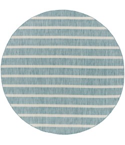 Nourison Positano Aqua Ivory POS03 8 ft. X Round Rug