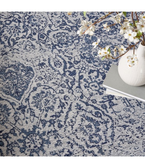 Nourison Damask Iory Navy Rug DAS06 9 ft. x 12 ft. Rect. Nourison Damask Iory Navy DAS06 9 ft. x 12 ft. Rect. Rug