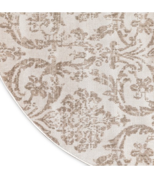 Nourison Jubilant Ivory Beige JUB09 8 ft. X Round Rug