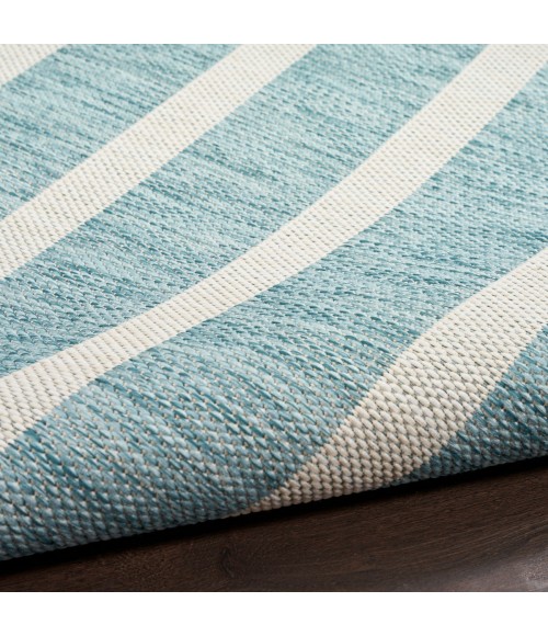 Nourison Positano Aqua Ivory POS03 6 ft. X 9 ft. Rect. Rug