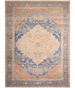 Nourison Home Vintage Washables VWS13 Blue Coral 9 ft. X 12 ft. Area Rug