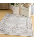 Nourison Astra Machine Washable Grey ASW11 6 ft. 7 in. X 9 ft. Rect. Rug