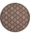 Nourison Easy Care Brown NES01 6 ft. X Round Rug