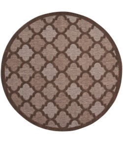Nourison Easy Care Brown NES01 6 ft. X Round Rug