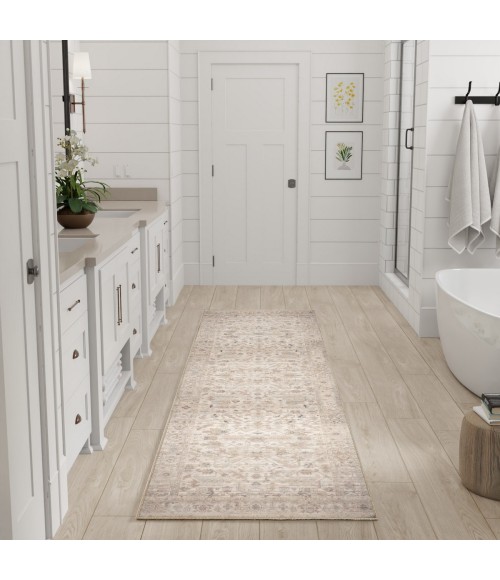 Nourison Vintage Washables Beige VWS17 2 ft. 2 in. X 8 ft. Rect. Rug