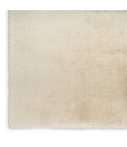 Nourison Soft Plush Rabbit Fur Beige SFF01 5 ft. X 7 ft. Rect. Rug