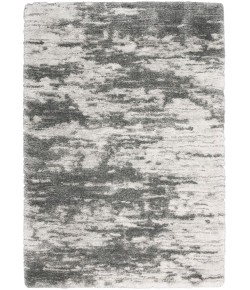 Nourison Luxurious Shag Charcoal Ivory LXR02 4 ft. X 6 ft. Rect. Rug
