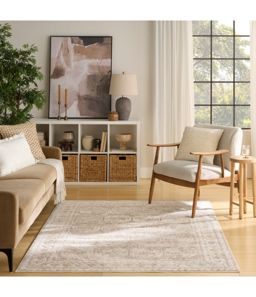 Nourison Dekor Cream Beige DEK01 5 ft. 3 in. X 7 ft. Rect. Rug