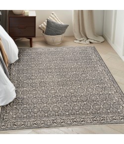 Nourison Outlines Charcoal Ivory OLN04 5 ft. 3 in. X 7 ft. 3 in. Rect. Rug