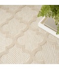 Nourison Easy Care Cream NES01 6 ft. X Round Rug
