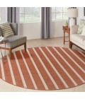 Nourison Positano Terracotta Ivory POS03 8 ft. X Round Rug