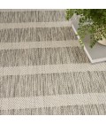 Nourison Positano Grey Ivory POS03 4 ft. X 6 ft. Rect. Rug