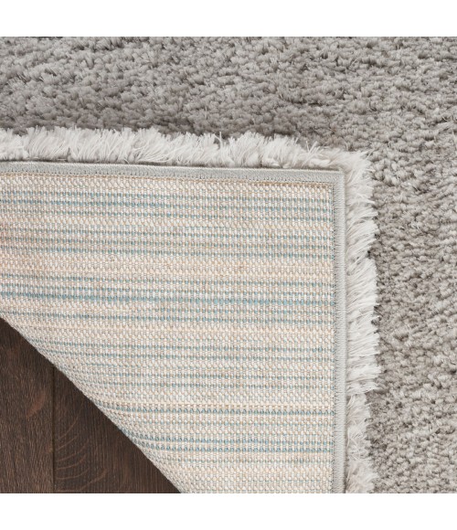 Nourison Luxurious Shag Silver LXR05 4 ft. X 6 ft. Rect. Rug
