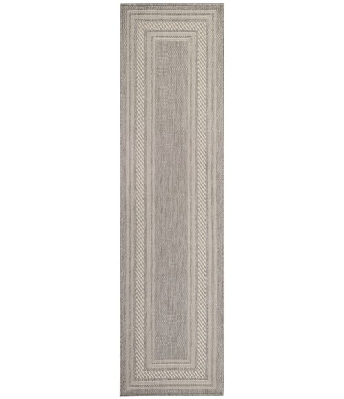 Nourison Horizon Indoor/Outdoor Grey HOZ03 2 ft. X 6 ft. Rect. Rug