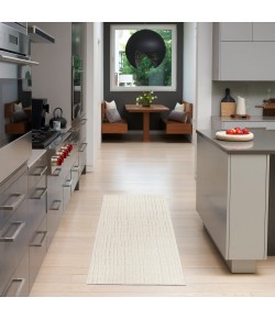 Nourison Cozy Modern Ivory Grey CMD03 2 ft. 2 in. X 6 ft. Rect. Rug