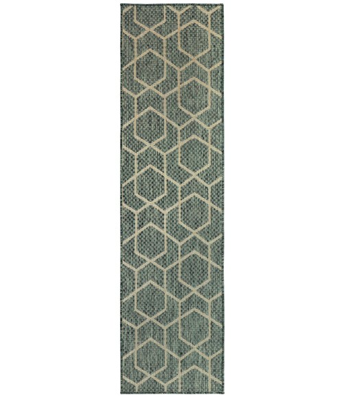 Nourison Horizon Indoor/Outdoor Green HOZ01 2 ft. 2 in. X 8 ft. Rect. Rug