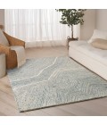 DKNY Pure Angles Ivory Blue ANG01 5 ft. X 7 ft. Rect. Rug