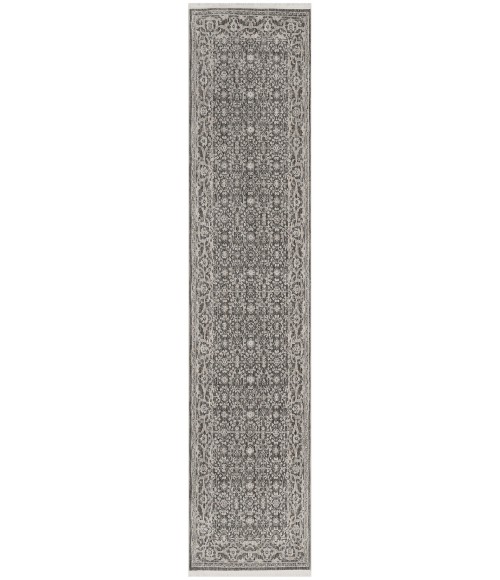 Nourison Outlines Charcoal Ivory OLN04 2 ft. 2 in. X 10 ft. Rect. Rug