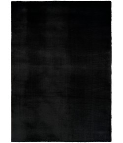 Nourison Home Soft Plush Rabbit Fur SFF01 Black 5 ft. X 7 ft. Area Rug