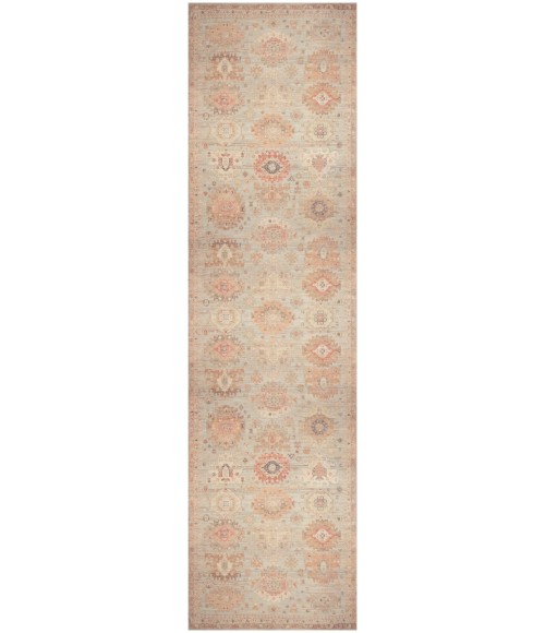 Nourison Vintage Washables Sage Multicolor Rug VWS16 2 ft. 2 in. X 8 ft. Rect. - Rugs Town Nourison Vintage Washables Sage Multicolor VWS16 2 ft. 2 in. X 8 ft. Rect. Rug