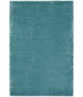 Nourison Luxurious Shag Aqua LXR05 5 ft. 3 in. X 7 ft. 3 in. Rect. Rug