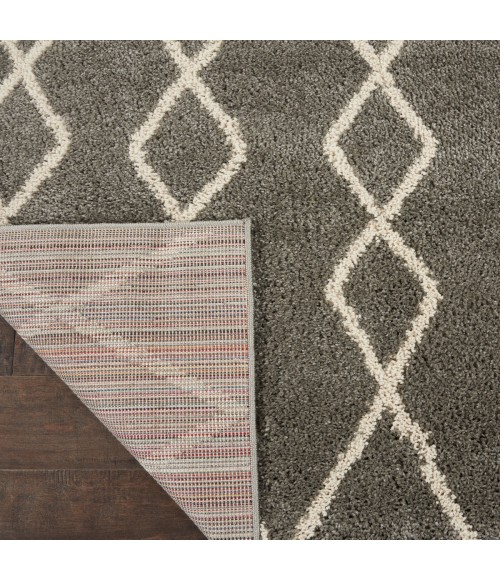 Nourison Geometric Shag Silver GOS01 7 ft. 10 in. X 9 ft. 10 in. Rect. Rug