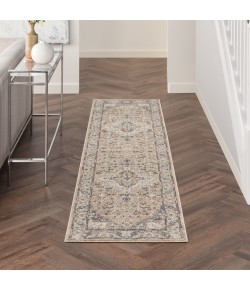 Nourison Concerto Beige Grey CNC05 2 ft. 2 in. X 6 ft. Rect. Rug