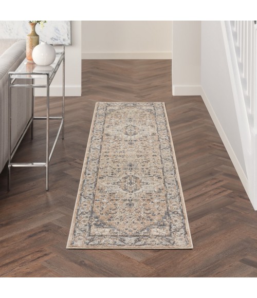 Nourison Concerto Beige Grey CNC05 2 ft. 2 in. X 6 ft. Rect. Rug