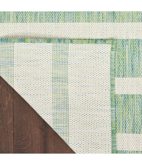 Nourison Positano Blue Green Ivory POS03 2 ft. 2 in. X 8 ft. Rect. Rug