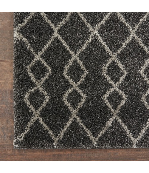 Nourison Geometric Shag Charcoal GOS01 2 ft. 2 in. X 3 ft. 9 in. Rect. Rug