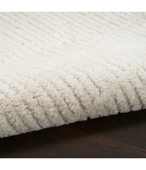 Nourison Cozy Modern Ivory Grey CMD03 3 ft. 11 in. X 5 ft. 11 in. Rect. Rug