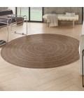 Nourison Tulum Brown TLM04 8 ft. X Round Rug