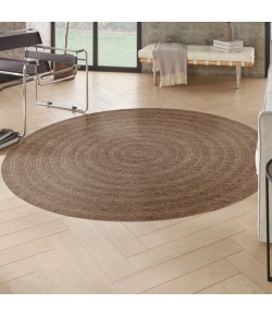 Nourison Tulum Brown TLM04 8 ft. X Round Rug