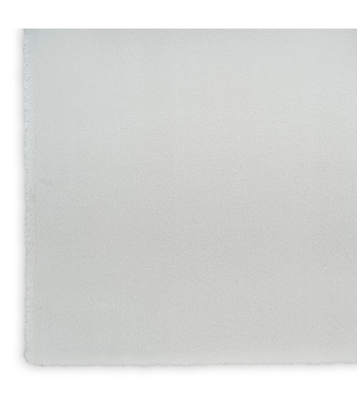 Nourison Soft Plush Rabbit Fur Silver SFF01 5 ft. X 7 ft. Rect. Rug