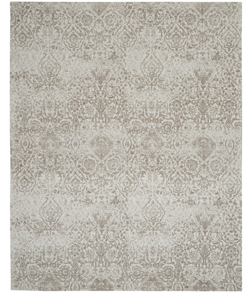 Nourison Damask White DAS06 8 ft. x 10 ft. Rect. Rug