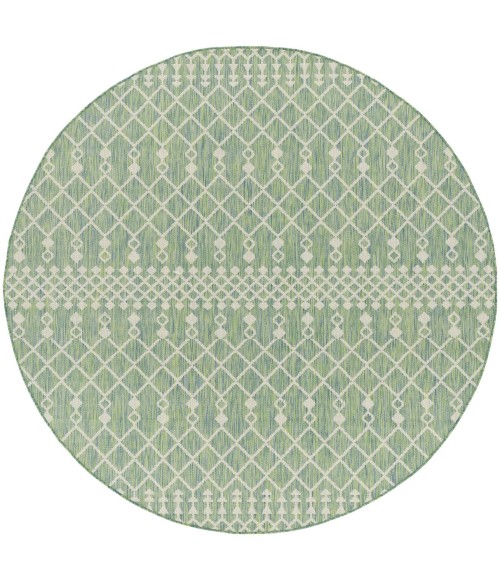 Nourison Positano Blue Green POS02 6 ft. X Round Rug