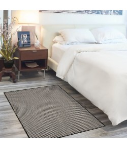 Nourison Courtyard Black White COU01 2 ft. X 3 ft. Rect. Rug