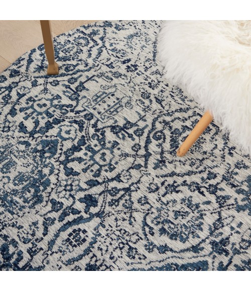 Nourison Damask Iory Navy DAS06 4 ft. x Round Rug