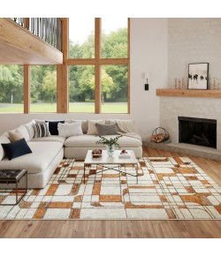 Nourison Nordic Ivory Rust NRC17 8 ft. X 10 ft. Rect. Rug