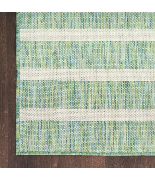 Nourison Positano Blue Green Ivory POS03 2 ft. 2 in. X 8 ft. Rect. Rug