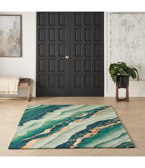 Nourison Prismatic Emerald Rug PRS30 6 ft. X 8 ft. Rect. - Rugs Town Nourison Prismatic Emerald PRS30 6 ft. X 8 ft. Rect. Rug