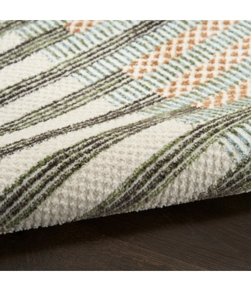 Nourison Nordic Ivory Multicolor NRC15 4 ft. X 6 ft. Rect. Rug