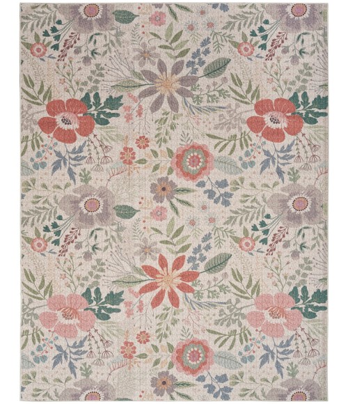 Nourison Nourison Washables Cream Multicolor NWB06 9 ft. 2 in. X 12 ft. Rect. Rug