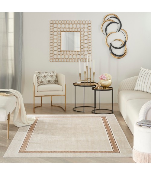 Nourison Glam Ivory Cream GLM08 3 ft. 11 in. X 5 ft. 11 in. Rect. Rug
