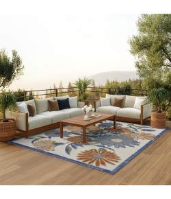 Nourison Aloha Beige Multicolor ALH33 9 ft. X 12 ft. Rect. Rug