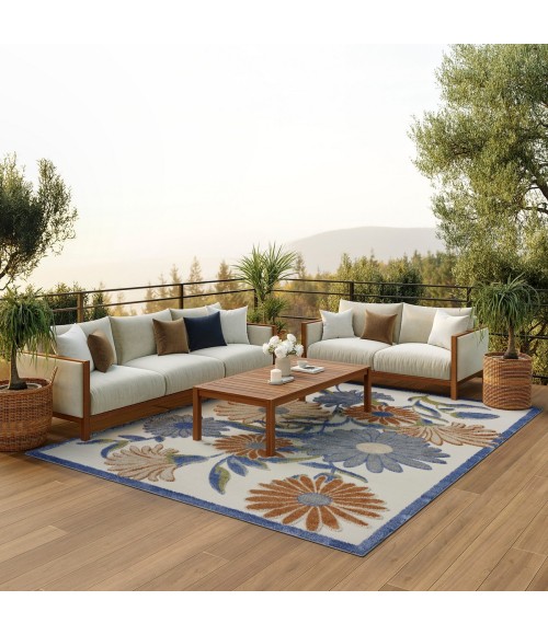 Nourison Aloha Beige Multicolor ALH33 9 ft. X 12 ft. Rect. Rug