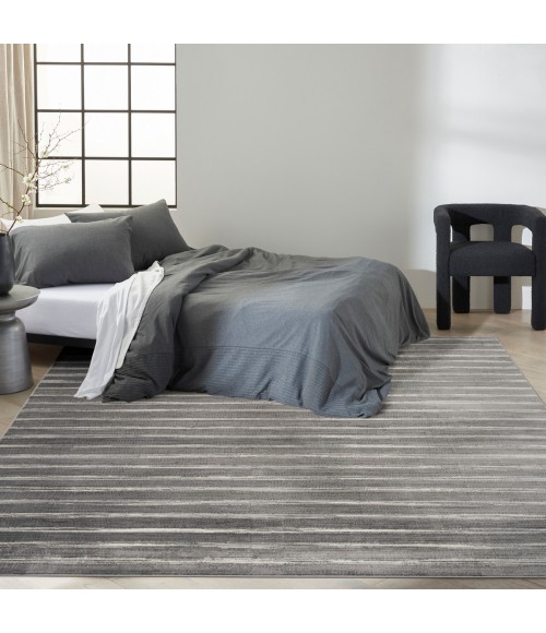 Calvin Klein CK011 Verdant Charcoal Ivory VRD03 8 ft. X 10 ft. Rect. Rug