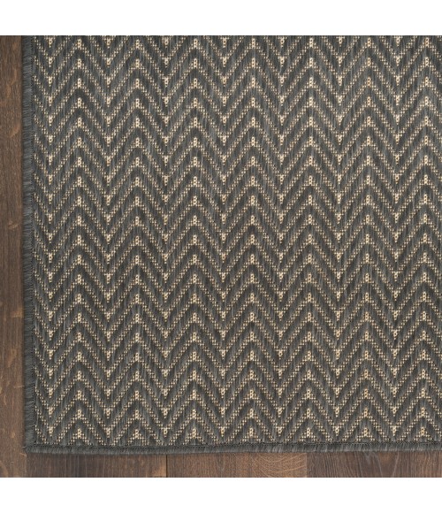 Nourison Horizon Indoor/Outdoor Charcoal HOZ02 9 ft. X 12 ft. Rect. Rug