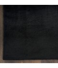 Nourison Soft Plush Rabbit Fur Black SFF01 4 ft. X 6 ft. Rect. Rug